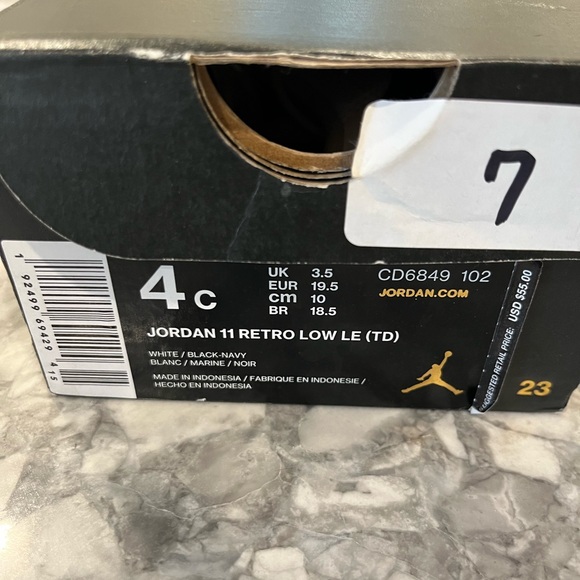 Air Jordan 11 Retro Low 'Navy Snakeskin' (TD) - Picture 5 of 5